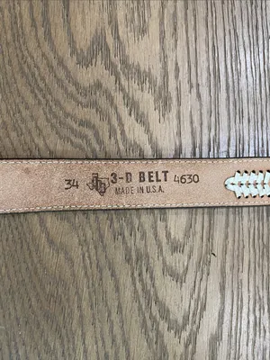 3-D Belt Company Western Leather Belt Made In USA thumbnail 12