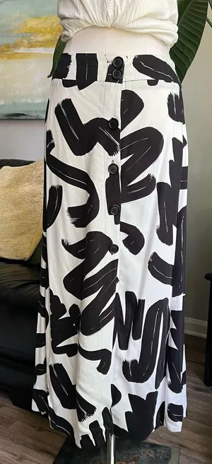 ASOS geo print midi skirt thumbnail 1
