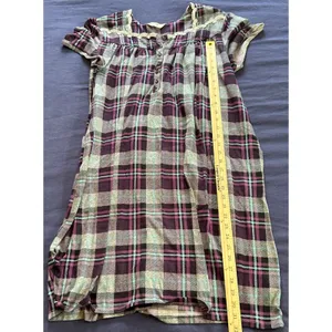Secret Treasures Womens Purple Plaid Lace Trim Nightgown Sleep Dress XL 16-18 thumbnail 6