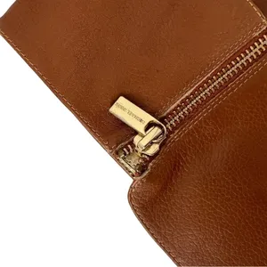 Michael Kors Tan Leather Riding Boots Knee High Zip Low Heel Size 10M Almond Toe thumbnail 8