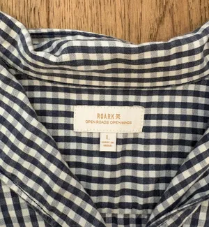 Roark Gingham Bless Up Cropped Button Up Shirt  thumbnail 3