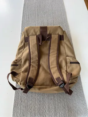 Bella Russo Tan Brown Nylon Drawstring Backpack thumbnail 10