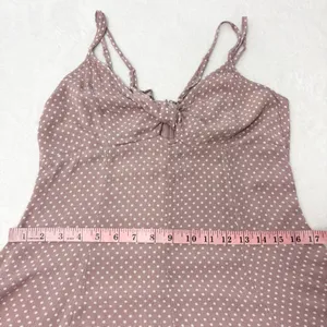 American Eagle‎ Outfitters Y2K Tan Polkadot Dress Size 8 thumbnail 7