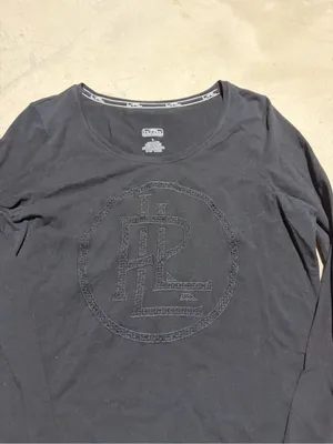 Lauren Ralph Lauren LRL Black Long Sleeve Logo Tee large thumbnail 2