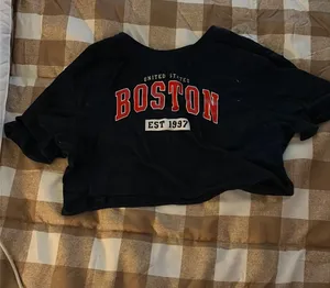 Shein Crop Top Navy Blue thumbnail 1