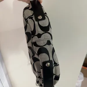 Coach Black and Cream Signature Shoulder Bag thumbnail 13