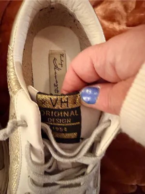 Vintage Havana Kate Gold Snakeskin with Glitter Neutral Lace Up Cssual Sneaker thumbnail 7