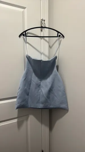 Revolve Nikola Strapless Mini Dress in Blue thumbnail 2