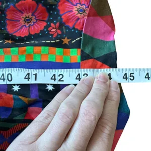 Farm Rio Anthropologie Midi Shirtdress Black Floral Patchwork thumbnail 13