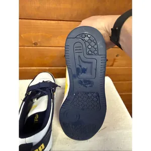 Puma Womans Rebound LayUp Lo sneakers Sz 6 Navy/Yellow/White thumbnail 4