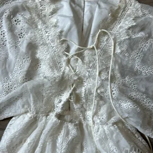 White eyelet romper thumbnail 4