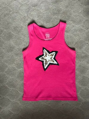 Bright Pink Star Tank thumbnail 1