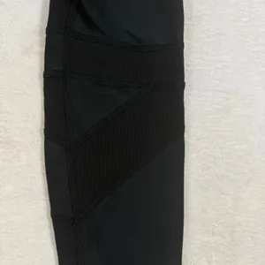 Alo Yoga High-Waist Moto Legging Black Ribbed Mesh Performance W0245R Size XS thumbnail 2