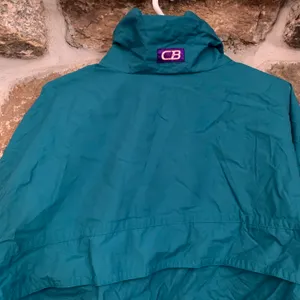 CB Sport Vintage Blue Green Zip Up Windbreaker Bomber Jacket thumbnail 7