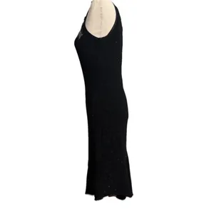 Vintage Jessica McClintock Black Asymmetrical One Shoulder Cocktail Dress thumbnail 3
