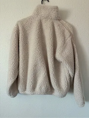 ATHLETA Cloud Fleece Sweatshirt in bone sz small thumbnail 8