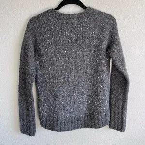 Abercrombie & Fitch Sequin‎ Wool Pullover Sweater Grey thumbnail 4