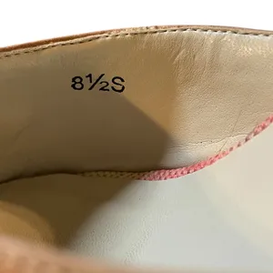VANELI Tan/Beige Floral Canvas/Leather Slides Mules Heels Shoes - Size 8.5 Slim thumbnail 14