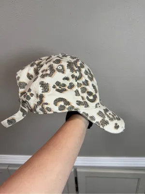 NWT Aerie Leopard Print Beige Baseball Cap - Women's Fashion Accessory thumbnail 2