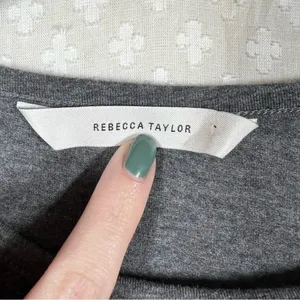 Rebecca Taylor Grey Puff Short Sleeve‎ Top thumbnail 3
