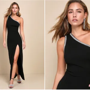 LULU's Sexy Rhinestone Prom Wedding Modern Chic HOlidays Mermaid Maxi Dress thumbnail 2
