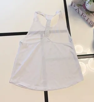 gef france "pwr mood" white racerback active tank top - size xs thumbnail 2