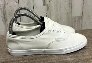 Vans Authentic Unisex Canvas Skateboarding Sneakers‎ White Mens 5/Women's 6.5 thumbnail 1