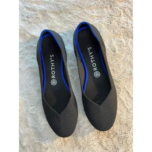 Rothy's Women's Black Ballet Flats Size 9 Round Toe Slip-On Shoes thumbnail 9