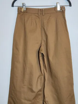 Abercrombie & Fitch Khaki Wide Leg Pleated Pants Size 24 Short thumbnail 5