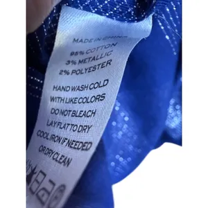 Hill House Athena Nap Dress in Navy Glitter Check Women’s Sz. L thumbnail 5