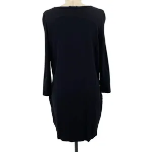 COS Black Tie Front Long Sleeve Paperbag‎ Skirt Dress Size Small thumbnail 3