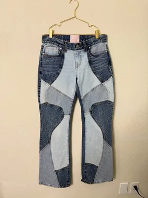Revice Denim A-List Piece of Me Patchwork Jeans Flare‎ Womens Size 29 thumbnail 6