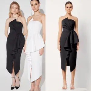 Elliatt MADILYN‎ midi cascade Ruffle Strapless Cocktail Dress size XS. NWT thumbnail 4