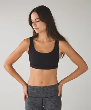 Women’s lululemon athletica Black Multi Strap Energy Bra Exhale Gym Sports Bra 8 thumbnail 1