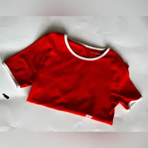 [Free Assembly] Women's Round Neck Short Sleeve T Shirts Orange Size M thumbnail 11
