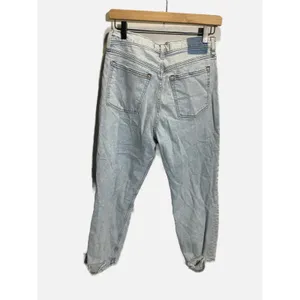 Abercrombie & Fitch Mom Jeans Womens 28/6R Light Wash Distressed High Rise Denim thumbnail 5