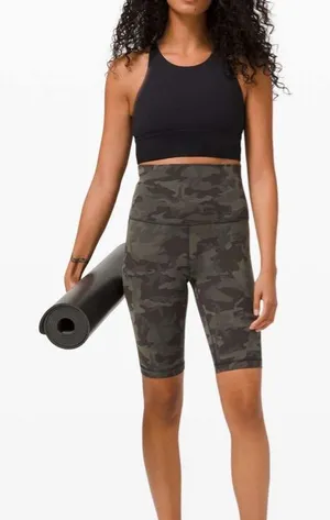 Lululemon Align Super High‎ Rise Short 10" Sz 6 Incognito Camo Multi Gator Green thumbnail 1