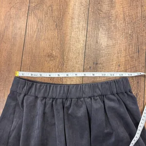 Artizia WILFRED FREE Nescher Mini Skirt Gray Faux Wrap Suede Pull On Sz XS thumbnail 6