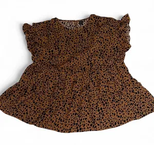 SheIn Maternity Animal-Print Ruffled Sleeve Blouse Top thumbnail 1