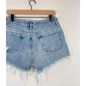 AGOLDE Womens Shorts Blue Denim Parker Vintage Cut Off Distressed Jean Size 28 thumbnail 9