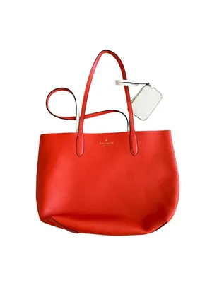 KATE SPADE Orange Creamsicle Reversible Shoulder Tote Bag thumbnail 3