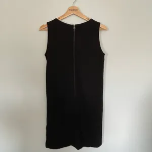 Leather Front Sheath Sleeveless Dress- Black- Size Medium thumbnail 8