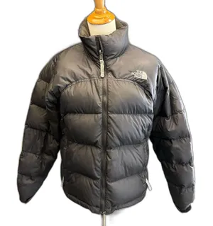 Vintage 2005 The North Face Black Puffer‎ Coat with High Collar Insulated Design thumbnail 1