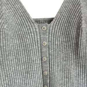 Aerie Gray‎ Button Front Sweater Tank Top Size XL thumbnail 6