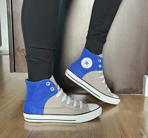 All Stars 630387F Blue Grey Peel Back Sneakers Shoe Size 6 Juniors thumbnail 1