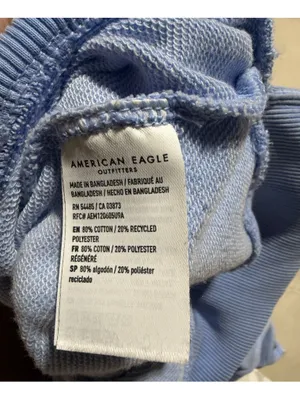 American Eagle Light Blue Women's Pullover Snap-Front Sweatshirt medium thumbnail 8