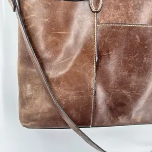 Vintage Fossil Women's Leather‎ Messenger Shoulder Bag Handbag Dark Brown Medium thumbnail 3