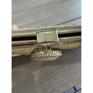 Vintage Gold Metallic‎ Evening Clutch Bag 1950-1960’s Formal Purse Cocktail Bag thumbnail 3