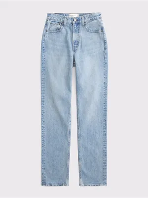 Abercrombie & Fitch Curve Love Ultra High Rise 90s Straight Jean Size 28 (6 Reg) thumbnail 7
