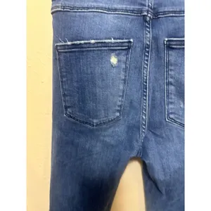 Zara Woman Premium Denim Collection‎ Jeans Blue Distressed High Rise Skinny 4 thumbnail 4